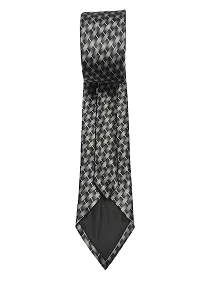 Rare Combee Premium Dark Grey Silk Necktie Luxurious Finishing with Pocket Square, Tie Pin & Cufflinks for Weeding, Corporate, Meeting, Party's, Reception, Gift, Business, Office