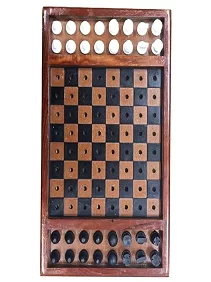 FAIRBIZPS Wooden Braille Chess Set - Inclusive & Educational Game for Visually Impaired Players of All Ages