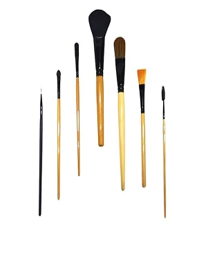 Palak Saxena Makeup Brush Set, 7 Pieces, Synthetic Bristles, Eyeshadow, Blush, Lipstick Brushes, Brown