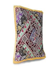 PALAK SAXENA Gujrati Style Decorative Boho Patch Cushion Covers Single-Sided