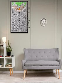 Palak Saxena Madhubani Art Fish And Trees Painting - Vibrant Hand-painted Indian Artwork - Unframed for Home Decoration - Ideal for Living Room, Bedroom, or Office (32.2 x 24.2 inches)