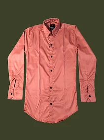 Wonder Men's Orange Satin Shirt – Stylish Party, Casual Wear, Formal Wear