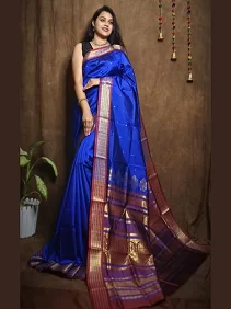 Bomkai Silk Saree – Traditional Elegance with Blouse Piece