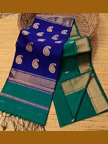 Handloom Maheshwari Saree – Soft Cotton Silk Elegance with Matching Blouse Piece