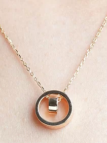 Double Circle Pendant Chain