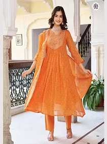 Pure Cotton Embroidered Kurti Set with Printed Dupatta – Stylish Daily Wear for Women | Sizes S to XXL