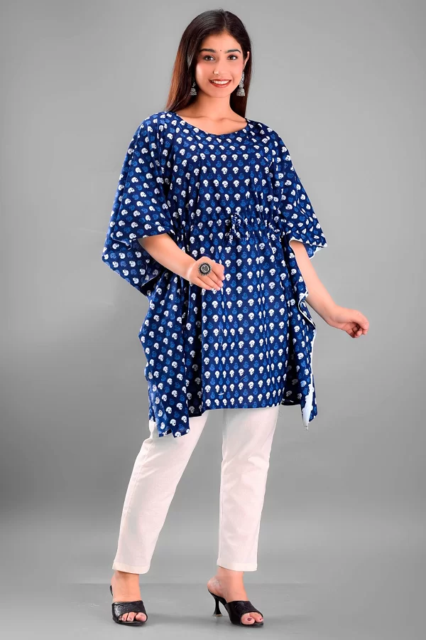 Stylish Cotton Kaftan Tops for Women, A Free Flowing Ethnic Wear, Summer-Perfect Comfort Top,  Sizes S to 3XL