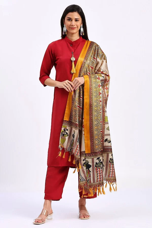 Buy Women's Beautiful Red colour Kurta suit Set