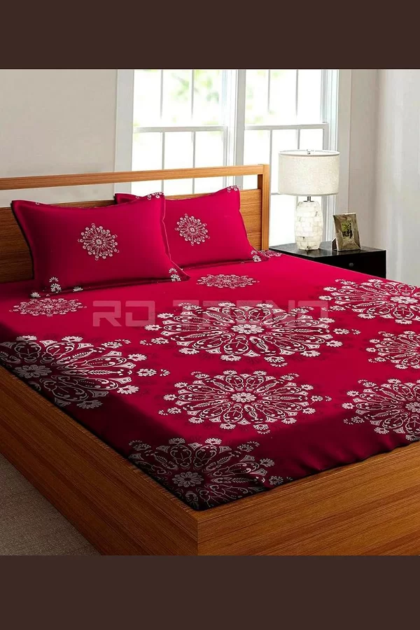 Aavya Queen Size Bedsheet | Abstract Print | Soft Microfibre Fabric | Multi-Color | Premium Bedding Set