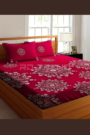 Aavya Queen Size Bedsheet | Abstract Print | Soft Microfibre Fabric | Multi-Color | Premium Bedding Set