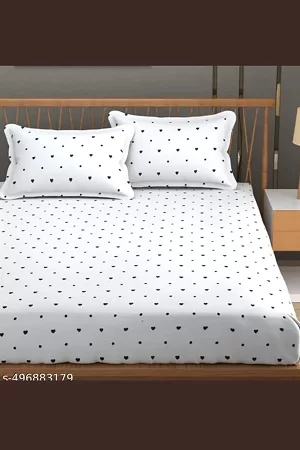 Aavya Queen Size Bedsheet | Abstract Print | Soft Microfibre Fabric | Multi-Color | Premium Bedding Set