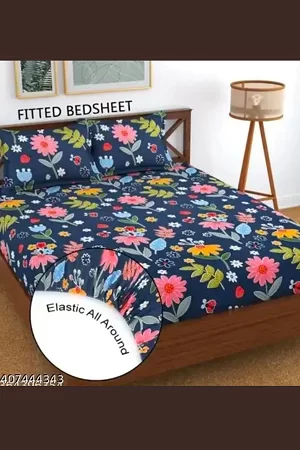 Aavya Queen Size Bedsheet | Abstract Print | Soft Microfibre Fabric | Multi-Color | Premium Bedding Set