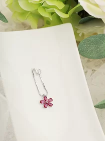 Ruby Flower Watch Charm