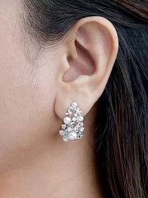 Moon Cut Stud Earrings