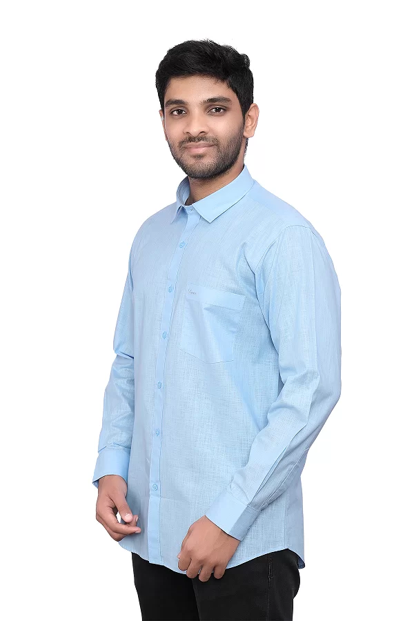 cotton linen mens formal shirt