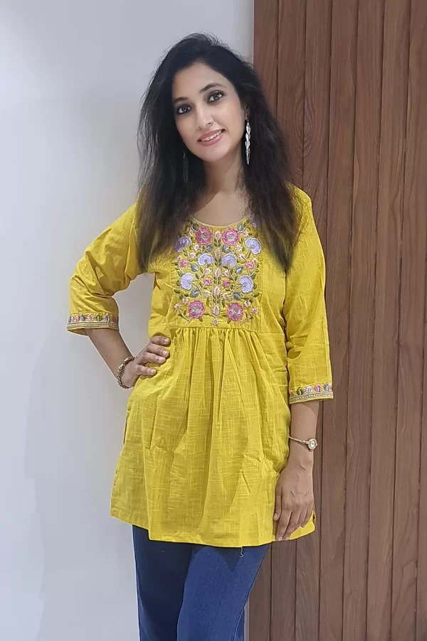 Cotton embroidery tunics