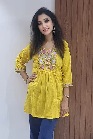 Cotton embroidery tunics