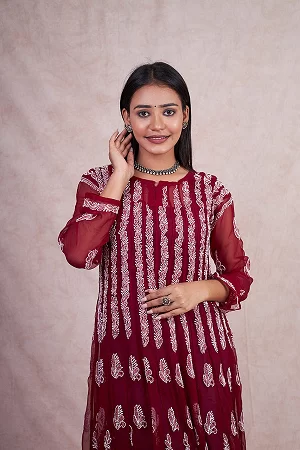 Product title - 56 Kali Chikankari Anarkali
