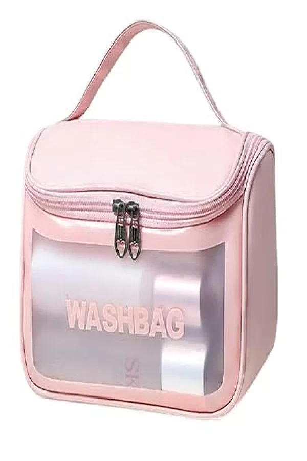 Laxora Beauty Cosmetic Organizer Bag For Women Waterproof Pink 13.5 Cm