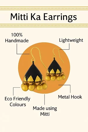 Terracotta handmade jhumka
