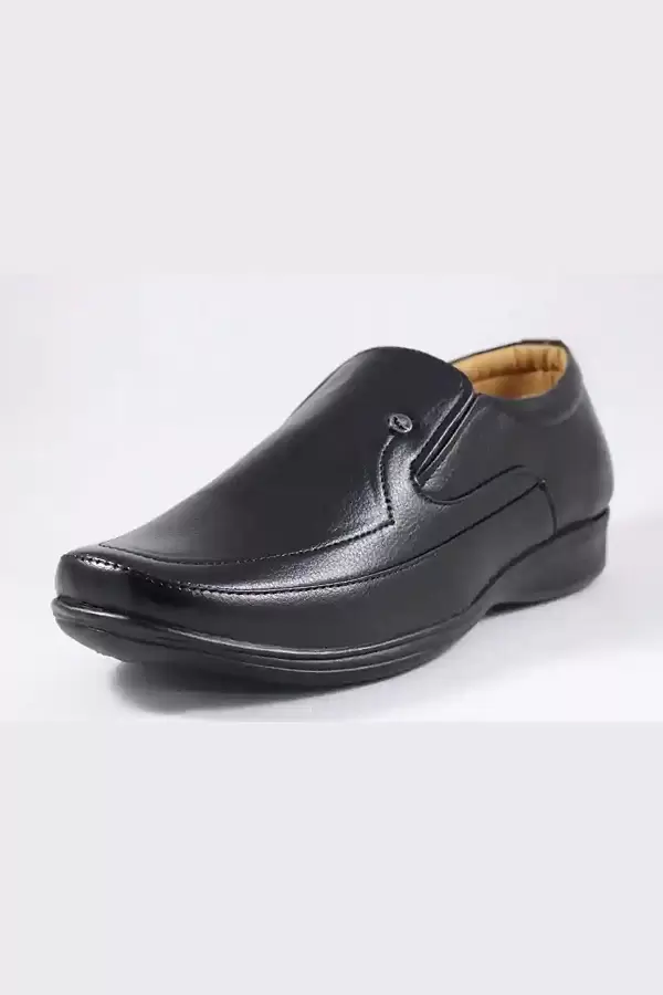 WUGO::Latest Trendy Men Formal Shoes|Black Moccasin Shoes|Office Shoes For Men's & Boys-MOCCASIN04-BLK