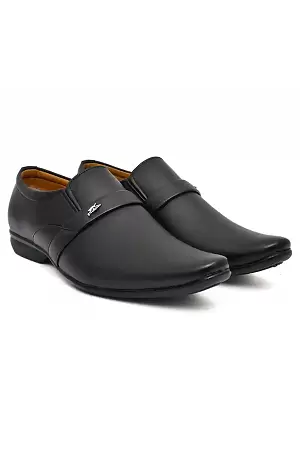 WUGO::Latest Trendy Men Formal Shoes|Black Moccasin Shoes|Office Shoes For Men's & Boys-MOCCASIN07-BLK