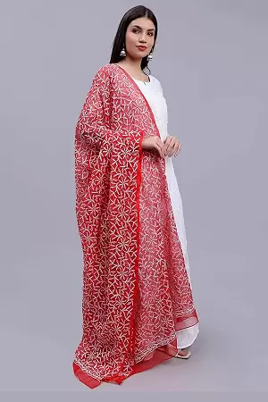 Chiffon Chikankari tepchi duppatta