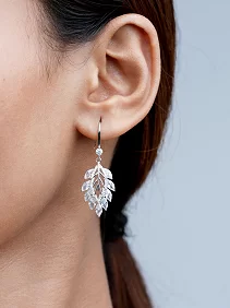 Long Leaf Dangle Earrings