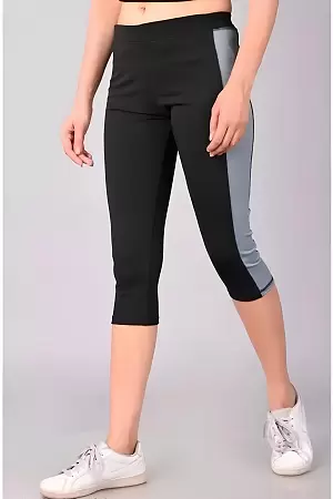 WUGO::Latest Trendy High GSM Women Active Wear/Gym-Yoga Capri/Sport Capri for Women's & Girls