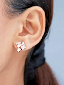 Pinnate Leaves Stud Earrings