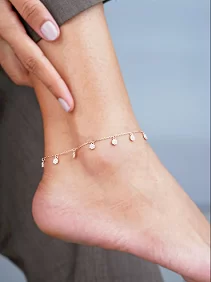 Multi Flower Double Anklet