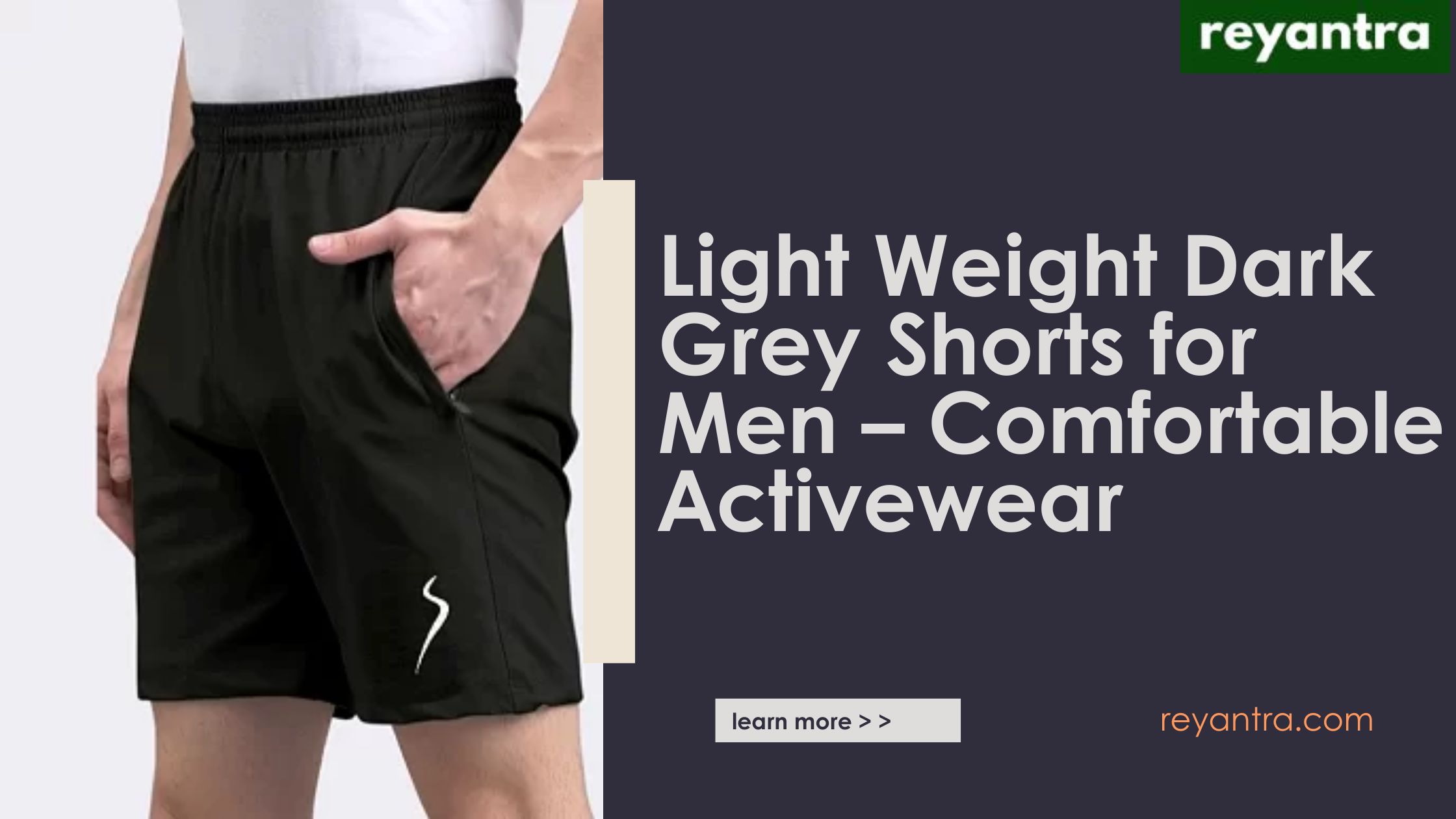 Redefining Summer Fashion: Light Weight Dark Grey Shorts Men & Stylish Black Shorts