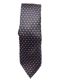  Rare Combee Group Premium Silk Necktie for Men with Pocket Square - Black With Red Polka foulard Design
