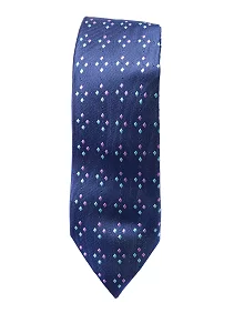 Rare Combee Group Premium Slik Regular Free Size Necktie for Men Navy Blue  with Pocket Square