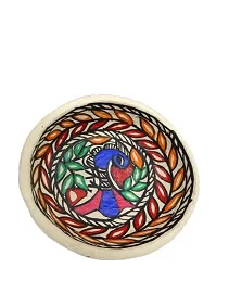 PALAK SAXENA Handcrafted Madhubani Painted Paper Mache Bowl | Colorful Decorative Bowl for Home Décor | Unique Artisan Craft | Eco-Friendly Multicolor Centerpiece