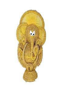 Handmade Lord Ganesha Idol Statue | Rice Paddy Bamboo & Thread Craft | Ideal Showpiece for Home Décor & Gift
