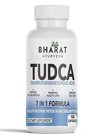 BHARAT AYURVEDA Tudca - Liver Supplement with Milk Thistle | Bile Salt | (50 Capsules)