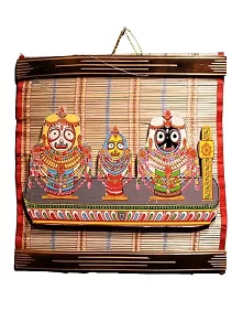 Palak Saxena Handcrafted Foldable Applique Wall Mats - Dashavatar (122cm x 11cm, 10 Pieces) and Jagannath, Subhadra, Balabhadra (14cm x 28cm) Tapestries from Pipli, Odisha