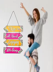 Palak Saxena Life is All About Enjoying Little Things | Home Decor | Wall Decor | Wall Hanging | Office Decor | For Living Room | Bedroom | Size: 12 inch x 12 inch