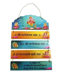 PALAK SAXENA Ganesh Mantra Decorative Wall Hanging Wooden Art