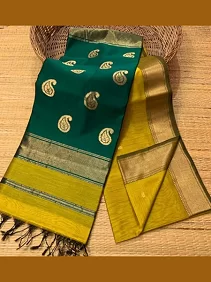 Handloom Maheshwari Saree – Soft Cotton Silk Elegance with Matching Blouse Piece