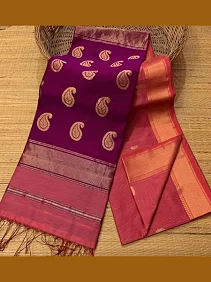 Handloom Maheshwari Saree – Soft Cotton Silk Elegance with Matching Blouse Piece