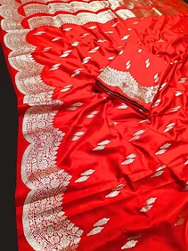 Dual Tone Pure Katan Silk Saree – Glossy Soft Elegance with Butta Work and Rich Pallu
