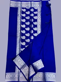Warm Silk Saree with Full Zari Weaving – Elegant Shine with Running Blouse Piece