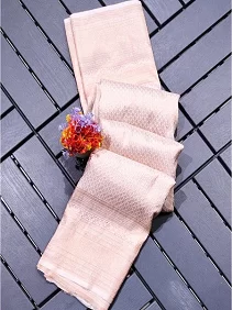 Brocade Silk Saree / Bangalore Silk Saree with Zari Border & Blouse Piece