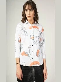 Women’s Casual | Office Wear Top | Digital Printed Full Sleeve Reyon Top