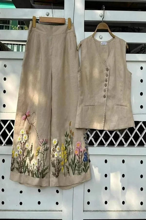 Floral Embroidery Co ord set