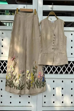 Floral Embroidery Co ord set