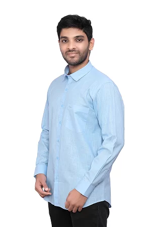 cotton linen mens formal shirt