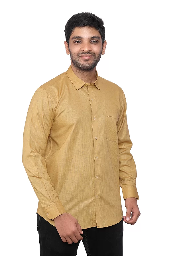 cotton linen mens formal shirt